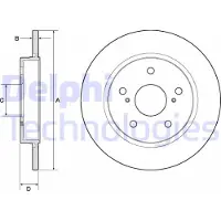 Delphi BG4183 Remschijf