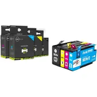 Inktmedia Geschikt HP 937 E XL inktcartridge multi pack BK C M Y hoge capaciteit van