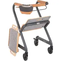 SALJOL Indoor – Binnenhuis Rollator En Trippelstoel WR53 - Antraciet - Aanbevolen voor lichaamslengte: 150–180 cm