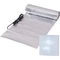Pro-mat 22 m², Kleur thermostaat: Wit - Complete elektrische vloerverwarming folie set, 150 watt incl Wifi thermostaat. - vloerverwarming matten - vloerverwarming matten
