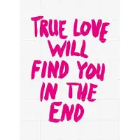 IXXI True Love will find you in the End, Marcus Kraft - 100 x 140 cm - Gratis ophangtool - Grote wanddecoratie en posters - Illustraties, Kleurrijk