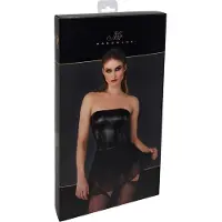 Noir. Noir Jurk Suspenders L