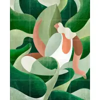IXXI Green, Maggie Stephenson - 80 x 100 cm - Grote wanddecoratie en posters - Digitale Kunst, Kleurrijk, Illustraties, Geometrische Kunst