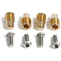 Pike N Bass Messing 4 Waterdichte Inzetstukken M6 + Schroef Rugleuning