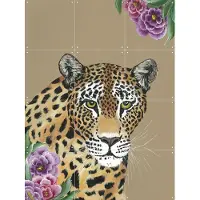 IXXI Wild Bloom, Lens en penseel door Myrte - 60 x 80 cm - Gratis ophangtool - Grote wanddecoratie en posters - Illustraties, Realisme, Woonkamer