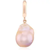 Cavill - Zilveren Hanger Roséverguld - 925 Sterling Zilver - Roze Zoetwaterkweekparel Fancy Geslepen 16x12 mm - Elegante Dames Sieraden