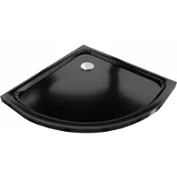 Mexen Flat douchebak halfcirkel slim 90 x 90 , zwart, sifon chroom - 41709090