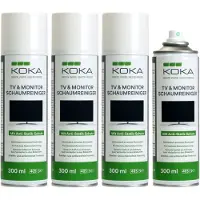 KOKA 4x set reinigingsschuim spray bus reiniger TV OLED LCD LED TFT televisie PC Monitor