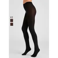 Damart - Set van 2 panty's Thermolactyl 100D - Dames - Zwart - L