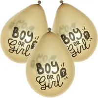 Boland - Set 6 latex ballonnen 'Boy or girl?' - Multi - Knoopballon