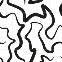IXXI Marble black, Markus Laible - 100 x 100 cm - Gratis ophangtool - Grote wanddecoratie en posters - Line art, Abstract, Woonkamer