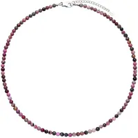 Cavill - 925 Sterling Zilver Halsketting - 55 ct Kobaltcalciet kralen 4 mm - Verstelbaar 42-47 cm - Elegant Handgemaakt Design