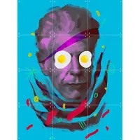 IXXI Chef Anthony, Pop-art by Tadej - 60 x 80 cm - Gratis ophangtool - Grote wanddecoratie en posters - Illustraties, Pop art, Speels, Kleurrijk