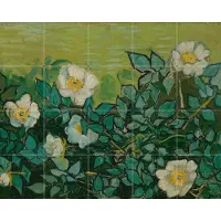 IXXI Wilde rozen (1889), Vincent van Gogh (1853 - 1890) & Van Gogh Museum - 100 x 80 cm - Gratis ophangtool - Grote wanddecoratie en posters -