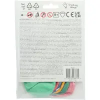 Folat - Ballonnen Pastel 'Stay Wild' Surf Meerkleurig 33 cm - 6 stuks