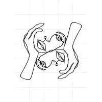 IXXI Julie, Julia Hariri - 100 x 140 cm - Gratis ophangtool - Grote wanddecoratie en posters - Illustraties, Abstract, Line art, Minimalisme