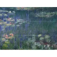 IXXI Waterlilies Green Reflections, Claude Monet & Bridgeman Images - 80 x 60 cm - Gratis ophangtool - Grote wanddecoratie en posters - Olieverf