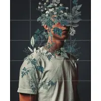 IXXI Waiting to Inhale, Frank Moth - 80 x 100 cm - Grote wanddecoratie en posters - Gemengde Technieken, Surrealisme, Klassiek, Fotografie, Digitale