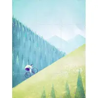IXXI The Climb, Henry Rivers - 60 x 80 cm - Gratis ophangtool - Grote wanddecoratie en posters - Illustraties, Geometrische Kunst, Kleurrijk