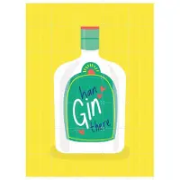 IXXI Han Gin There, Jetske Kox - 100 x 140 cm - Gratis ophangtool - Grote wanddecoratie en posters - Kleurrijk, Speels, Grafisch Ontwerp