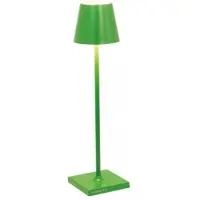 Zafferano Poldina Pro Micro Apple Green LED-tafellamp, oplaadbaar en dimbaar, met een batterijduur van maximaal 12 uur
