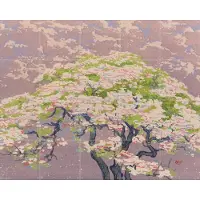 IXXI A Tree in Blossom, William Giles & British Museum - 100 x 80 cm - Gratis ophangtool - Grote wanddecoratie en posters - Aquarel, Impressionisme