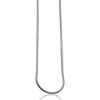 Zinzi 42cm zilveren slangen collier 1mm breed ZISL42