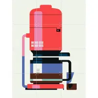 IXXI Coffee Brown, Bo Lundberg - 60 x 80 cm - Grote wanddecoratie en posters - Illustraties, Grafisch Ontwerp, Kleurrijk, Mancave, Eten & Drinken