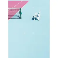 IXXI Pink Court Bench, Chris Abatzis - 100 x 140 cm - Gratis ophangtool - Grote wanddecoratie en posters - Speels, Kleurrijk, Fotografie, Sport