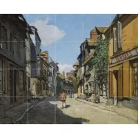 IXXI Rue de la Bavole, Honfleur, Claude Monet & Museum of Fine Arts Boston - 100 x 80 cm - Grote wanddecoratie en posters - Postimpressionisme
