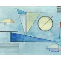 IXXI Dunst, Kandinsky & Bridgeman Images - 100 x 80 cm - Gratis ophangtool - Grote wanddecoratie en posters - Abstract, Klassiek,