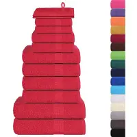 vidaXL 12-delige Handdoekenset FROGN 360 g/m² rood