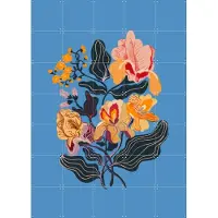 IXXI Iris, Gigi Rosado - 100 x 140 cm - Gratis ophangtool - Grote wanddecoratie en posters - Kleurrijk, Illustraties, Grafisch Ontwerp, Speels