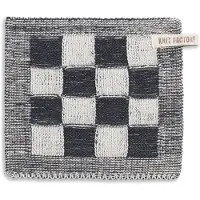 Knit Factory Pannenlap Block - Ecru/Antraciet - 23x23 cm