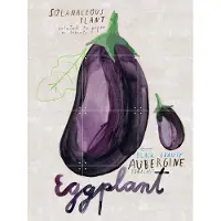 IXXI Eggplant, Signorinah - 60 x 80 cm - Gratis ophangtool - Grote wanddecoratie en posters - Speels, Aquarel, Illustraties, Eetkamer, Woonkamer