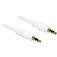 DeLOCK 3,5mm Jack stereo audio kabel - verguld / wit - 0,50 meter
