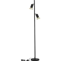 Lyora Design vloerlamp Luvia zwart met goud