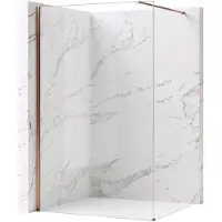 REA Walk-in Douchewand Flexi Transparent / Brush Copper 120