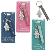 Depesche beschermengel sleutelhanger met leren band - sleutelhanger.