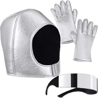 TecTake dressforfun Astronauten Helm - Met Bril en Handschoenen - Accessoire set voor Astronaut Kostuum - Verkleedkleding Carnaval - Halloween - Feestkleding - Carnavalskleding - Partykleding - Feest