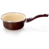 Orion Brown Serie - Geëmailleerde Sauspan - 14cm - Retro - Geschikt voor Alle Kookplaten