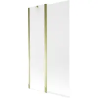 Mexen Flip badwand 2-delig 100 x 150 , matglas, goud - 894-100-101-50-30