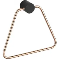 Mexen Aron handdoekhouder, zwart/roze goud - 7088132-67