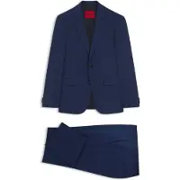 HUGO Tweedelig, extra slim-fit pak van een wolmix