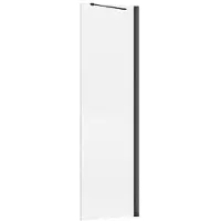 Vente-unique Inloopdouchewand - Mat zwart - 5 mm glas - 60x200 cm - DAREN