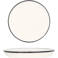 Bonna Dessertbord linea black porselein 16 cm set van 6