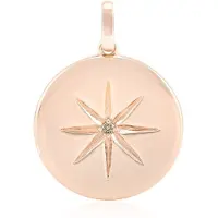 Cavill - Zilveren hanger rosé verguld - 0,03 ct Argyle-Rose diamant - 925 Sterling zilver - stervormig design