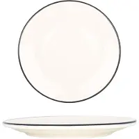 Bonna Dinerbord linea black porselein 25 cm set van 6