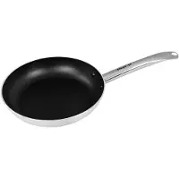 Mega -M Professionele Koekenpan met Antiaanbaklaag - Ø 24 cm - Aluminium - Geschikt voor Inductie, Gas en Keramisch - RVS Handgreep - Lichtgewicht & Duurzaam