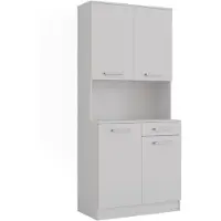 Vicco Keukenbuffet Raul Wit 83.6 x 188.5 cm met 4 deuren & 1 lade, Model 58433